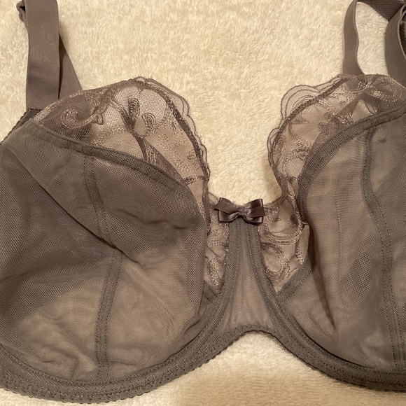Elegant Sheer Lace Bra in Gray - Picture 2 of 6
